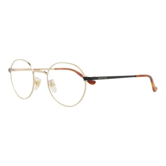 Gucci Unisex Round/Oval Gold Black Transparent Fashion Designer Eyewear - Picture 1 of 4